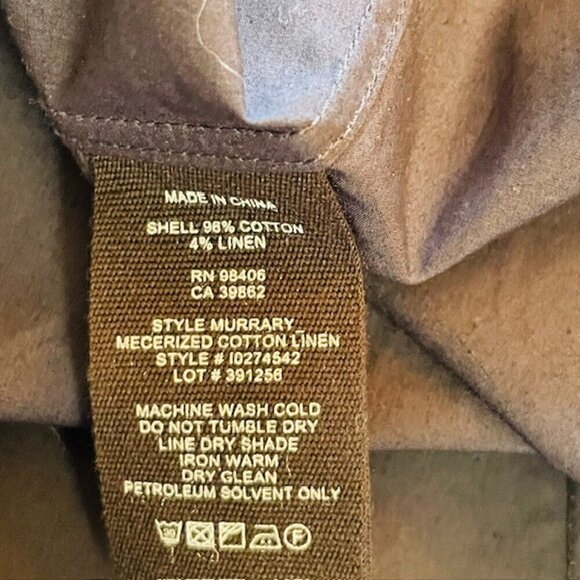 Theory Men's Murrary Linen Cotton Blend Woven Button Down Blue Shirt XXL - Picture 6 of 8